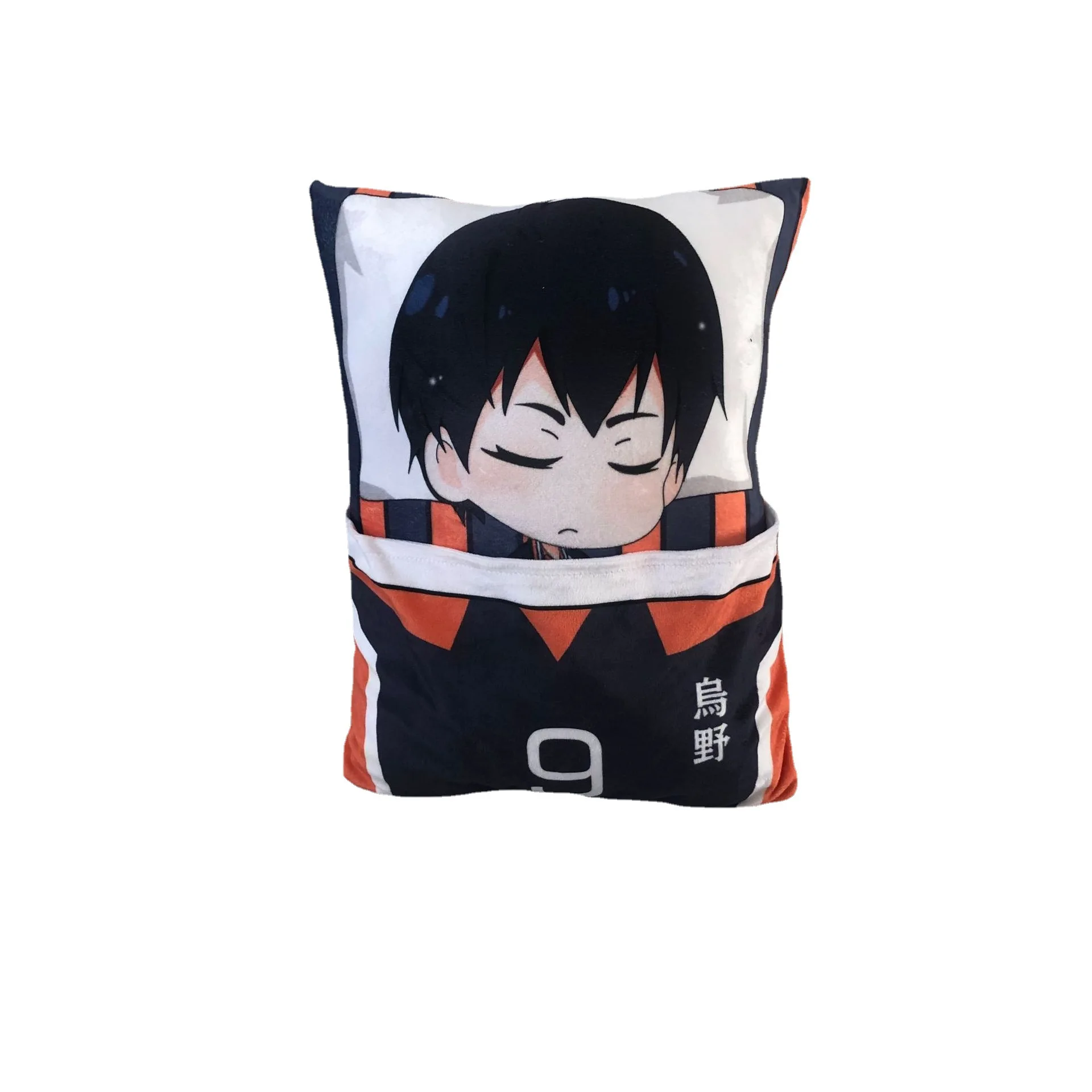 Cartoon Sleeping Haikyuu Toy Hinata Shoyo Tobio Kageyama Pillow Cute Daichi Sawamura Dolls Soft Plushies Gifts For Kids Fans | Игрушки и