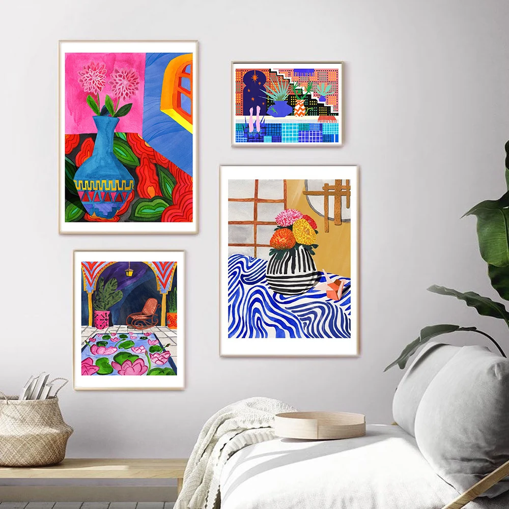 Экзотические постеры и принты ботанический подарок на плавание Картина холсте