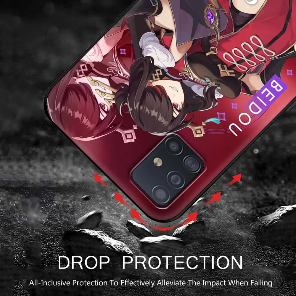 

Case for Samsung Galaxy A51 A71 A50 A21s A31 A10 A41 A20e A70 A30 A11 A40 A12 A20s A10s Phone Cover Cute Genshin Impact Game