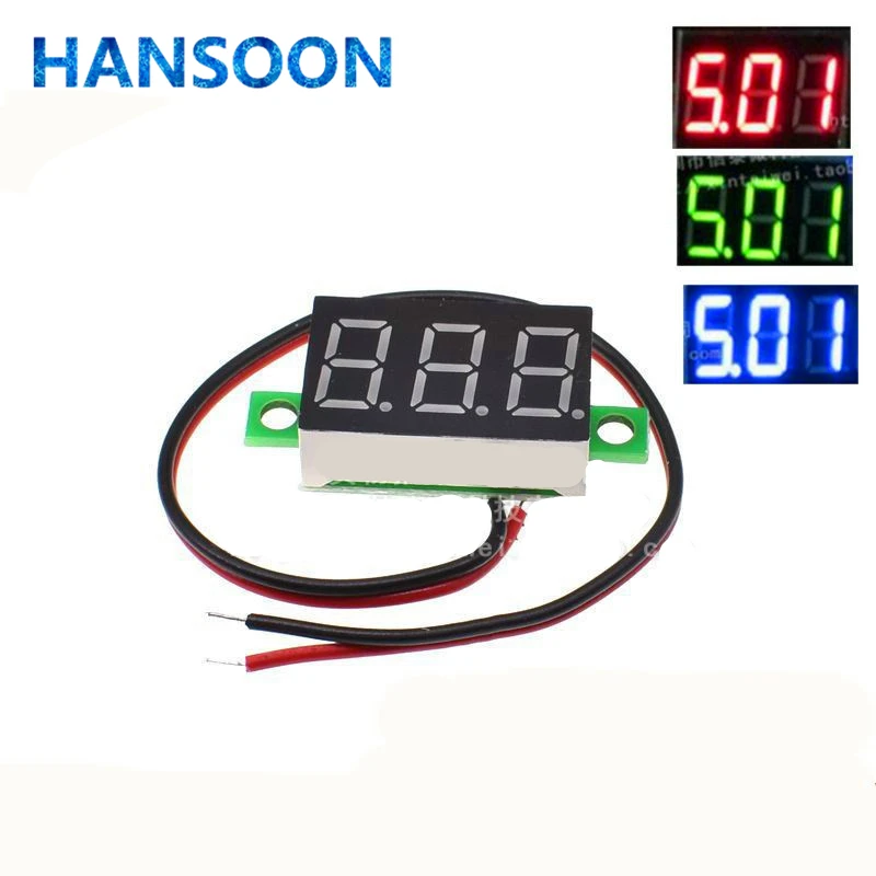 1 шт. 0 36 двухпроводный Вольтметр постоянного тока от 2 50 до 30 в ЖК цифровой