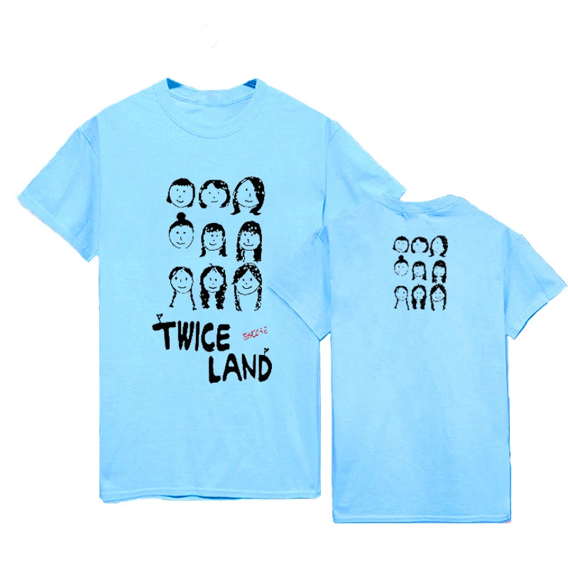 

Kpop TWICE 1st Tour TWICELAND Album Shirts K-POP Casual Cotton Tshirt T Shirt Short Sleeve Tops T-shirt