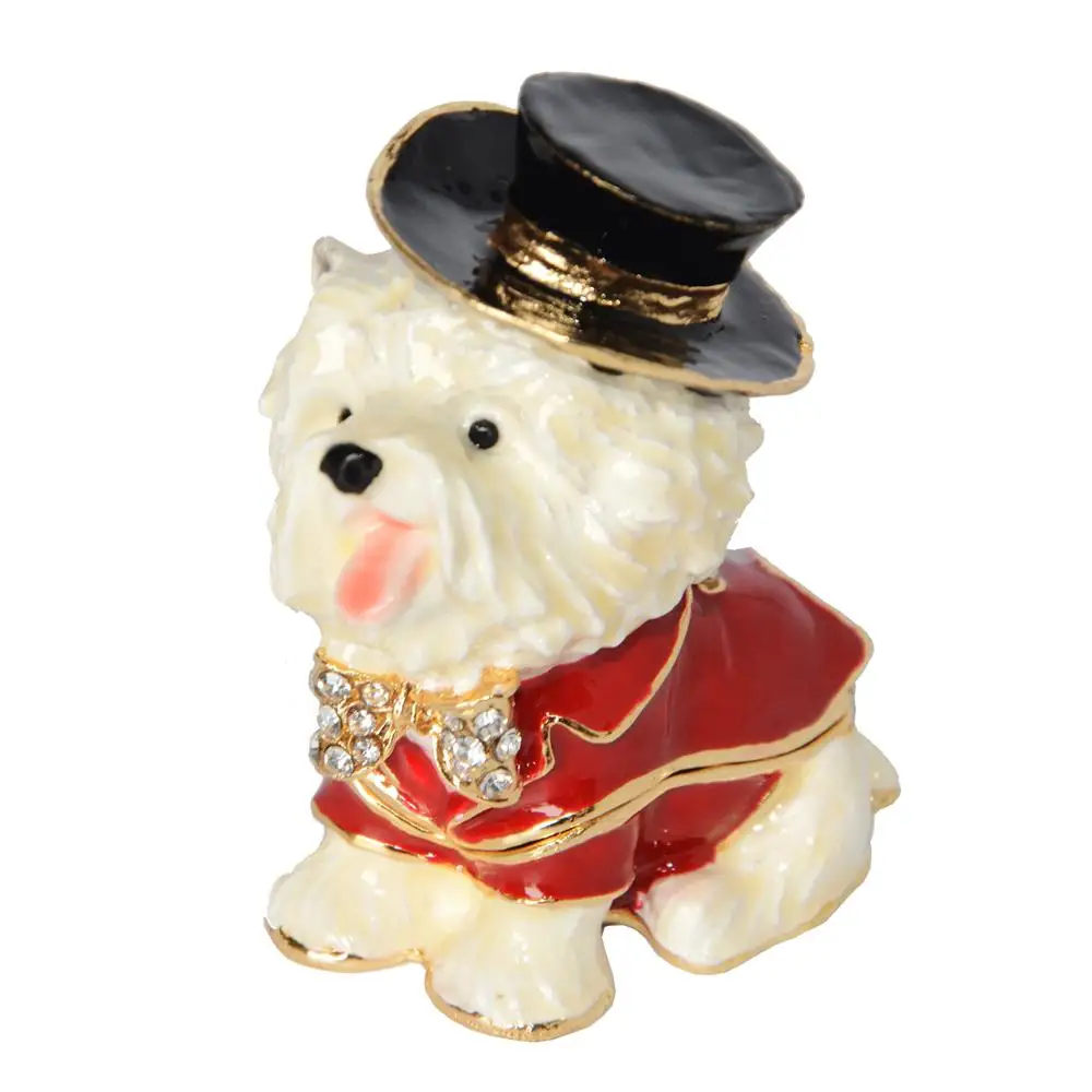 Treasured Trinkets Yorkshire Terrier Dog Trinket &amp Jewelry Keepsake Box Miniature Sculpture Lovely Gift | Дом и сад