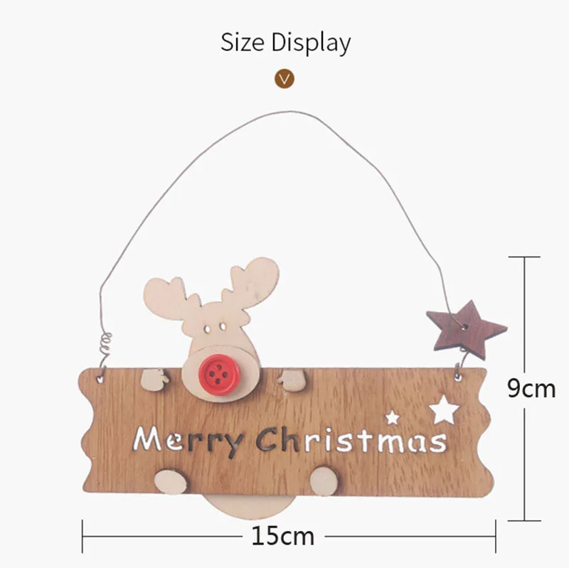 Украшения для рождественской елки деревянные полые буквы подвеска в виде лося
