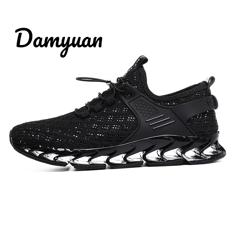 Черный Damyuan/; модная классическая обувь для мужчин; комфортная дышащая обувь без кожи; Повседневная Легкая однотонная обувь с лезвием - Цвет: Черный