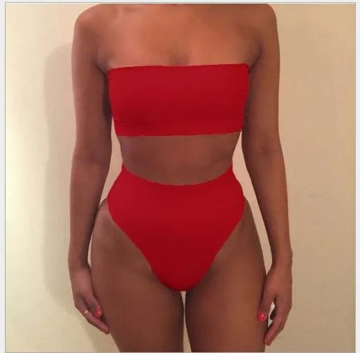 

OMKAGI Women Swimsuit 2021 Solid Sexy Biquini Push Up Swimming Bathing Suit Bikini Set Maillot De Bain Femme Swimwear Women