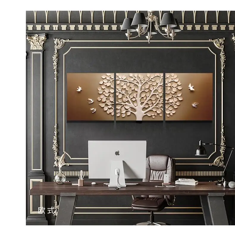 

EMBOSSED LIVING ROOM DECORATION PAINTING FU CARVING HOME DECORATION SOFA BACKGROUND WALL PAINTING MODERN THREE-DIMENSIONAL MURAL