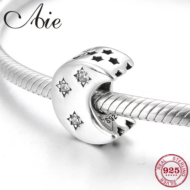 Бусины из кубического циркония с яркой луной для изготовления ювелирных