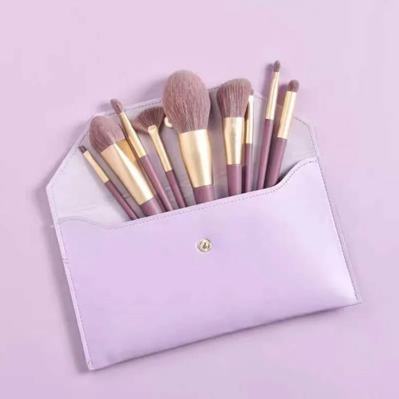 

9PCs Makeup Brushes Set Foundation Blending Powder Eye Face Brush Make-up Kit Soft Makeup Brushes Cosmetic Tools With Bag
