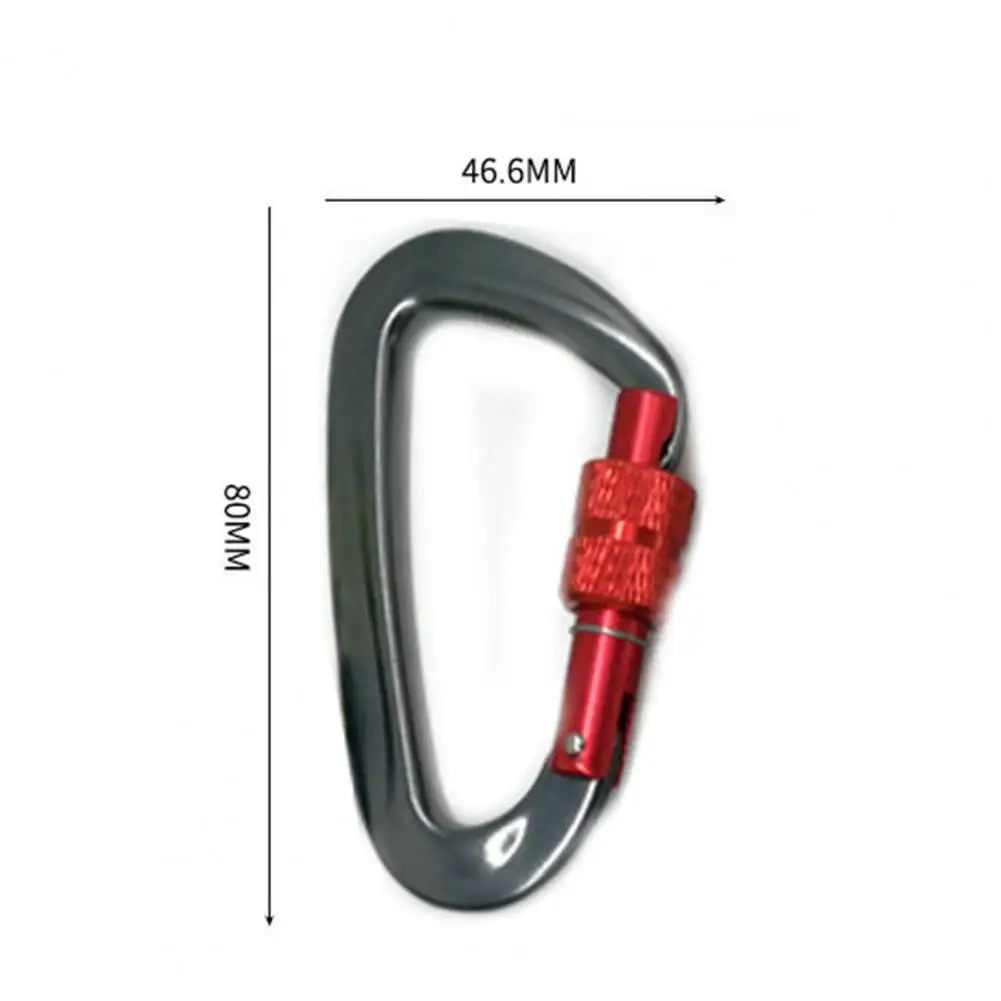 

Outdoor D-Shaped Carabiner with Lock Backpack Keychain Camping Survival Gear Mountaineering Hook Safety Hanging Buckle