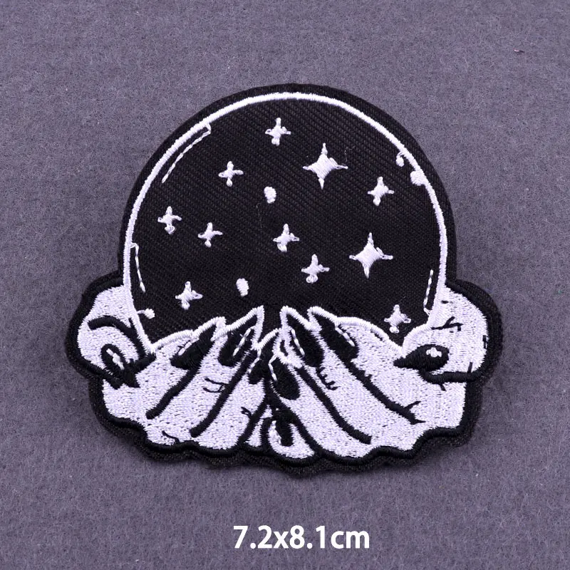 Феминистские панковские ужасные нашивки со скелетом на ткани нашивка с вышивкой