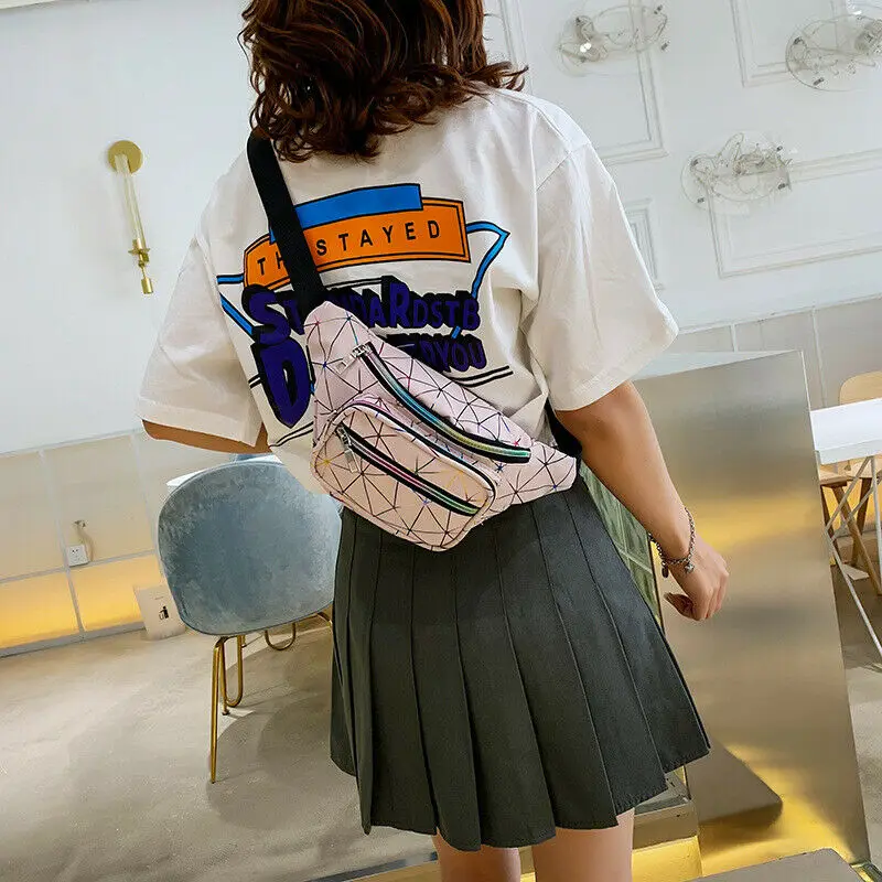 Women Waist Bag Fanny Pack Pouch Sport Belt Hip Chest Crossbody Shoulder Purse Clear Bum Zipper | Багаж и сумки