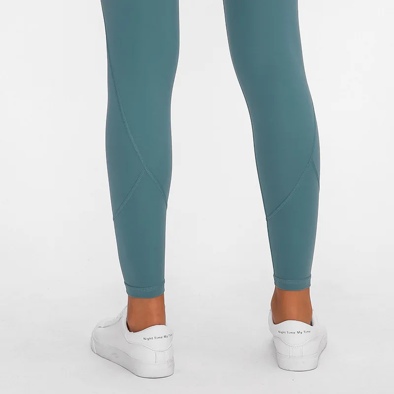 Обтягивающие Леггинсы для йоги сексуальные линии персиковые леггинсы фитнеса и