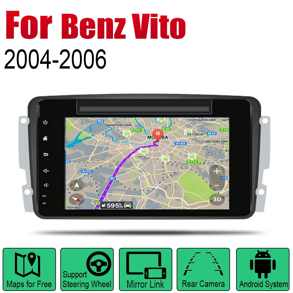 Автомобильный DVD GPS навигатор Android для Mercedes Benz Vito 2004 ~ 2006 NTG плеер навигация WiFi BT