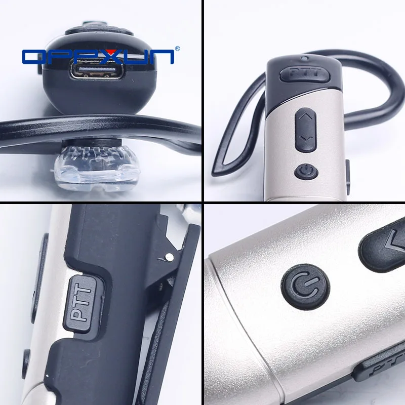 OPPXUN MINI Portable Walkie Talkie A09 Bluetooth headset Handy Headset Ultra small Professional Transceiver Ham Two Way Radio