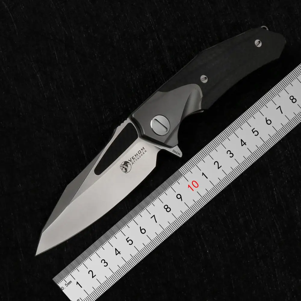 

Складной нож DICORIA VENOM, Кевин Джон, титановый Нож С флиппером M390, для ежедневного использования, кемпинга, выживания