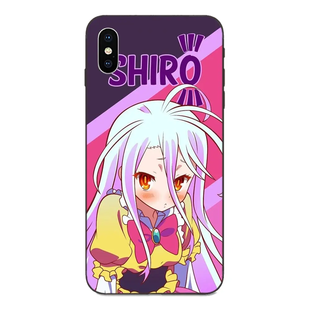 Телефон Cartoon No Game Life Shiro с узором из TPU для Apple iPhone 4 4S 5 5S SE 6 6S 7 8 Plus X XS Max XR.