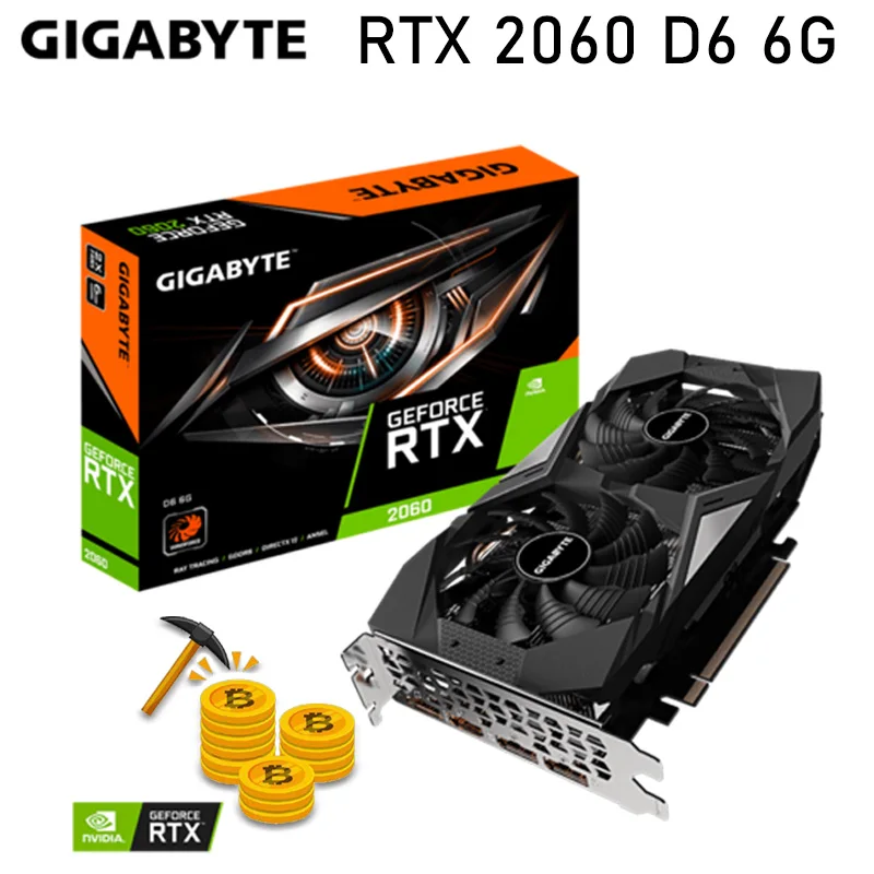 

Для Gigabyte GeForce RTX 2060 D6 6G графическая карта для майнинга 6 ГБ GDDR6 2060 бит 6 ГБ GDDR6 бит RTX графическая карта для майнинга Новинка