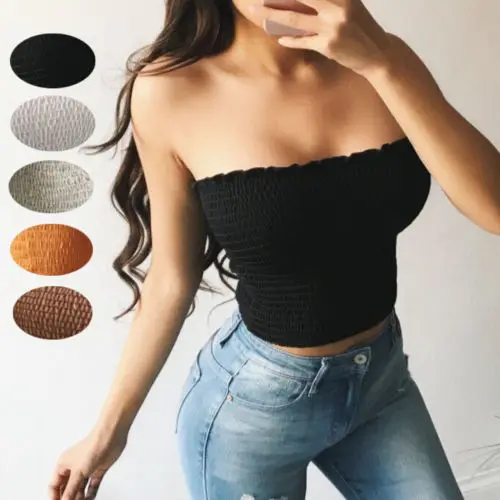 Летний женский топ бюстгальтер без бретелек|Майки| |