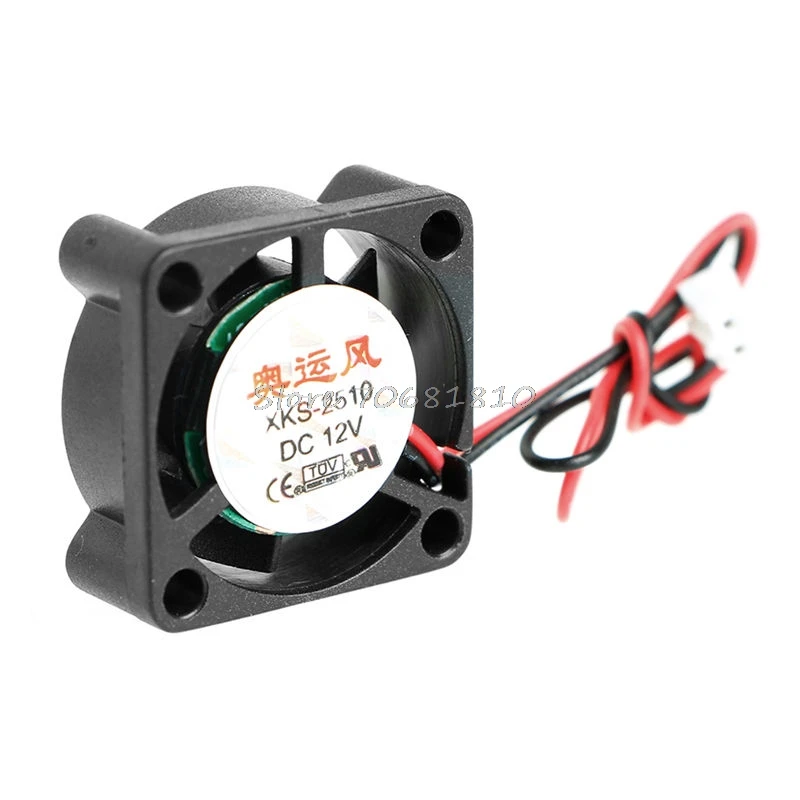 DC 12V 0.12A 2 контактный 25x25x10 мм компьютер Процессор Системы Бесщеточный вентилятор