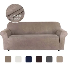 New Suede Fabric Sofa Cover Solid Color Elastic All-inclusive pet-proof Slipcover for Living room Furniture Stretch Couch Capa