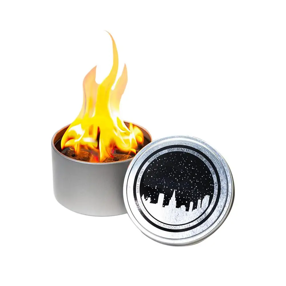 

Настольный огонь безопасный легко зажигаемый многоразовый и портативный мини огонь камин 3-5 часов стойкий Настольный камин для выпечки гор...