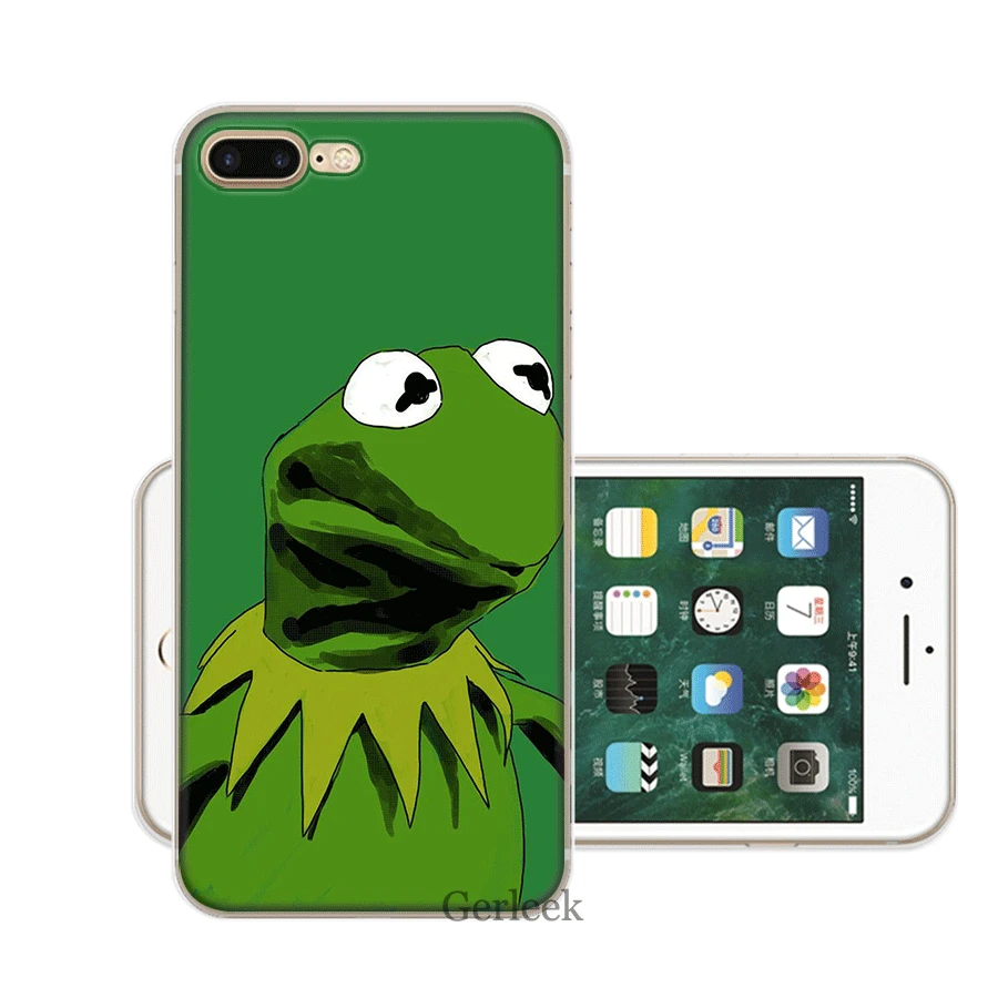 Чехол для мобильного телефона iPhone 11 Pro XR X XS Max 6 6S 7 8 Plus Cover 5 5S SE лягушонок Кермит