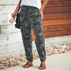 Брюки-карго женские камуфляжные со средней талией, брюки в стиле хип-хоп, Военные боевые камуфляжные длинные штаны, спортивные брюки, Капри, штаны Одежда
