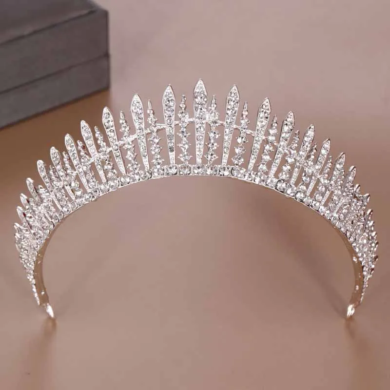 Тиара и короны свадебные FORSEVEN простые блестящие повязки на голову с кристаллами