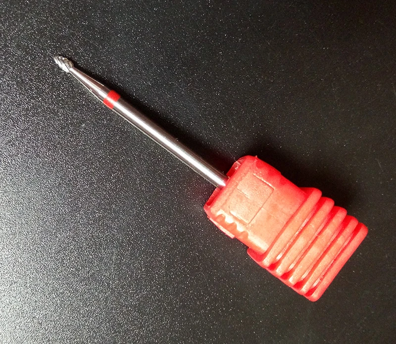 Высокое качество! 1 шт. красные = тонкие карбидные сверла для ногтей инструменты