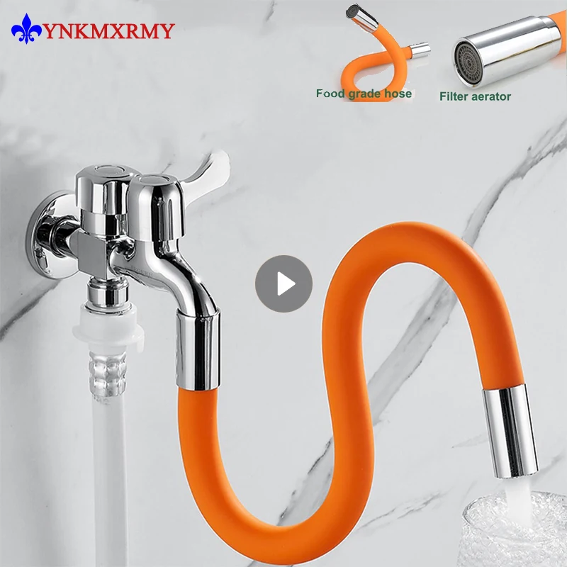 360° Rotatable Faucet Extender Splash-proof Universal Foaming Extension Tube Free Bending Hardware Household Bath Merchandise | Дом и сад