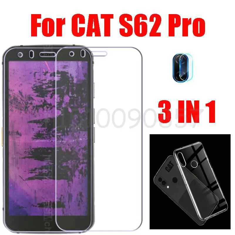 Чехол 3 в 1 + закаленное стекло для камеры CAT S62 Pro Защитное экрана 2.5D | Мобильные
