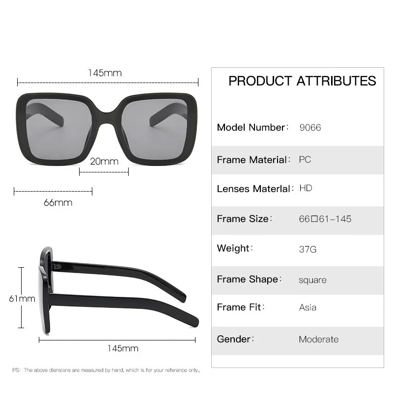 

2020 Luxury Exquisite Square Sunglasses Women Brand Designer Retro Gradient Sun Glasses For Female Oversized Shades oculos UV400