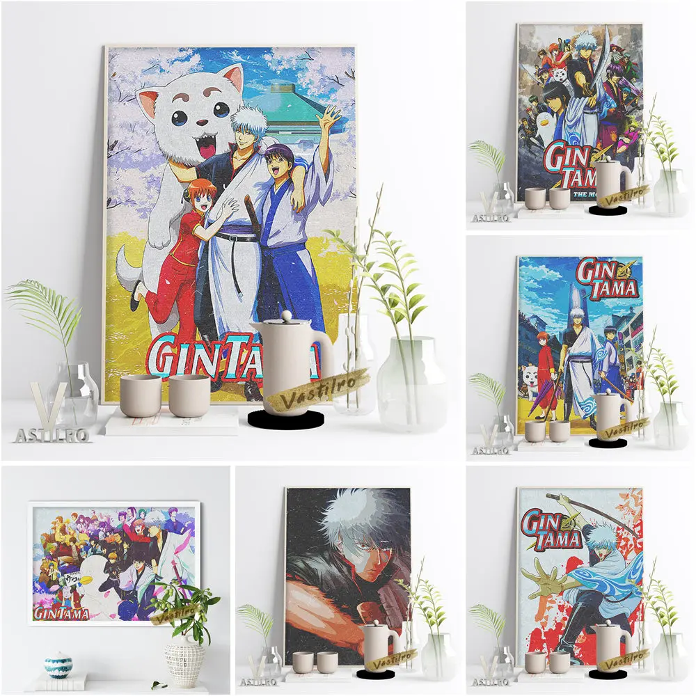 

Gintama Hot Hilarious Comic Poster Classic Anime Cartoon Role Print Art Wall Stickers Canvas Painting Kids Room Home Decor Gift