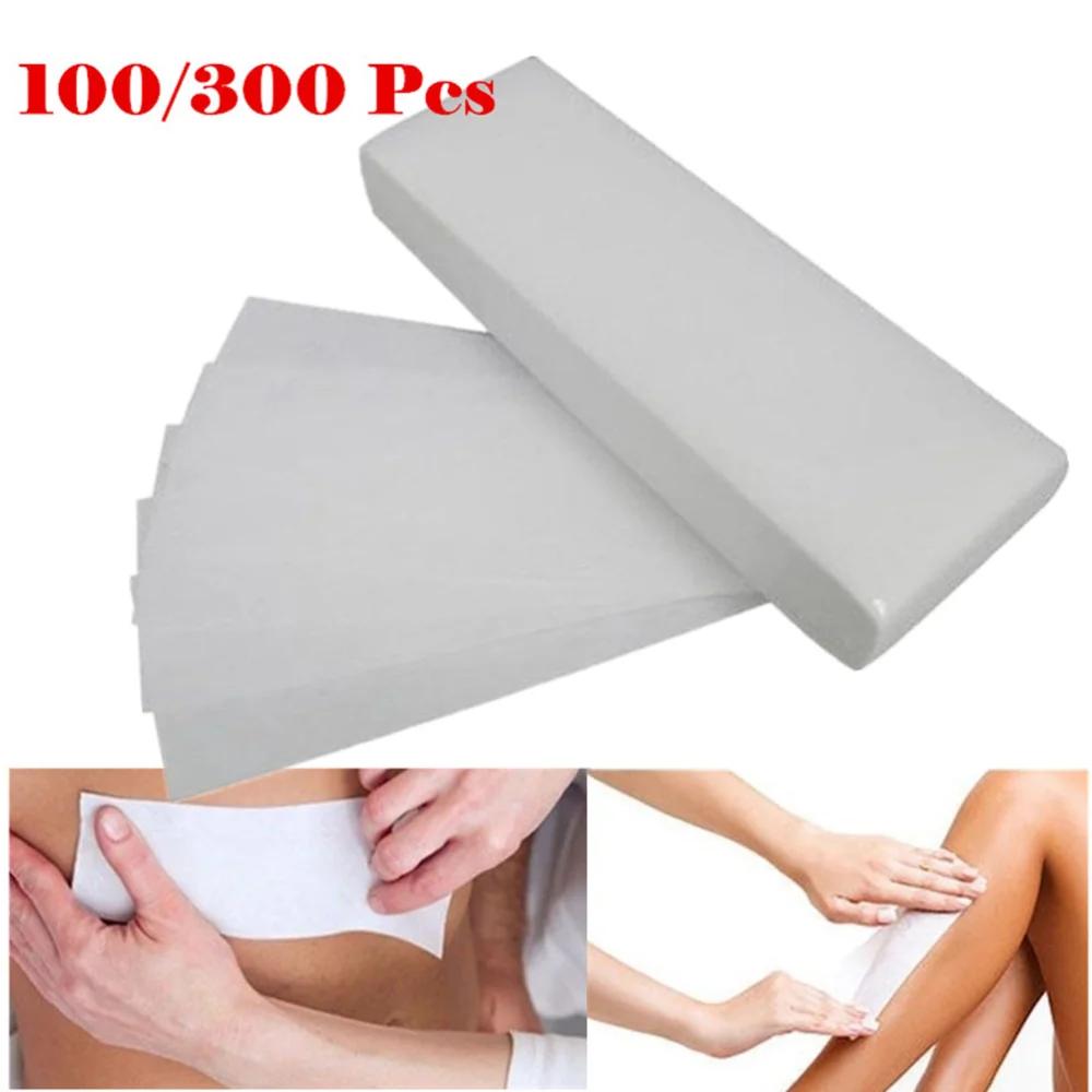 

100pcs Professional Facial & Body Hair Removal Wax Strips Paper Depilatory Nonwoven Epilator