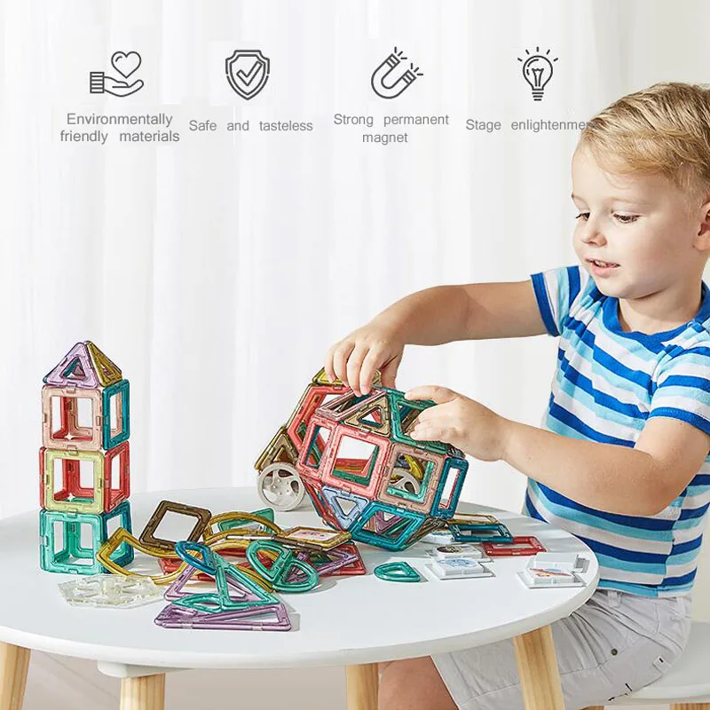 184pcs-42pcs Magnetic Designer Magnet Building Blocks Accessories Educational constructor Toys For Children | Игрушки и хобби