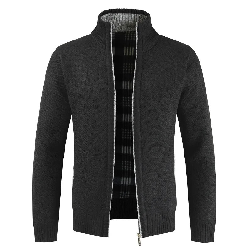 

Fashion Sweaters Winter Male Solid Warm Thick Classic Brand MOOWNUC MOOWNUC Sweaters Casual Cardigans Slim Windproof Homme Men