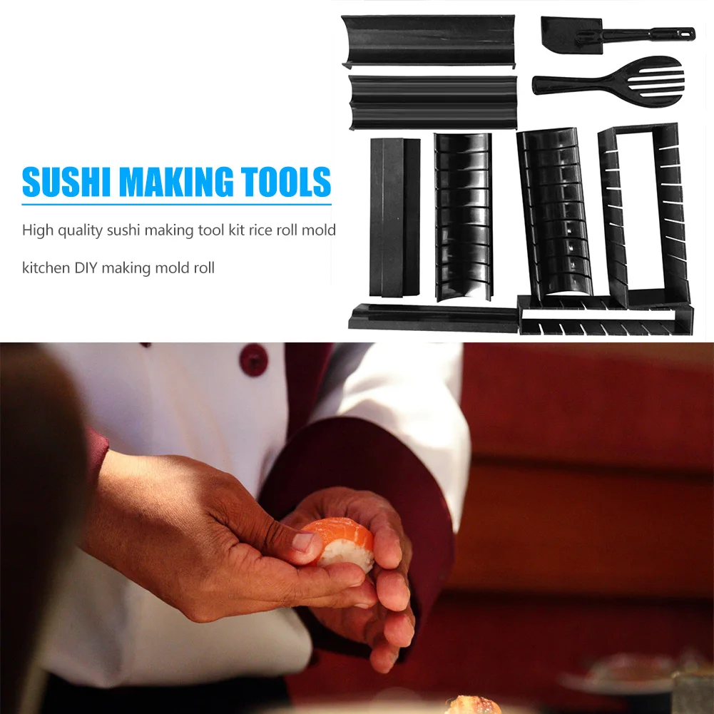 

10 Pcs/Set DIY Sushi Making Kit Roll Sushi Maker Rice Roll Mold Kitchen Sushi Tools Japanese Sushi Cooking Tools Kitchen Tools