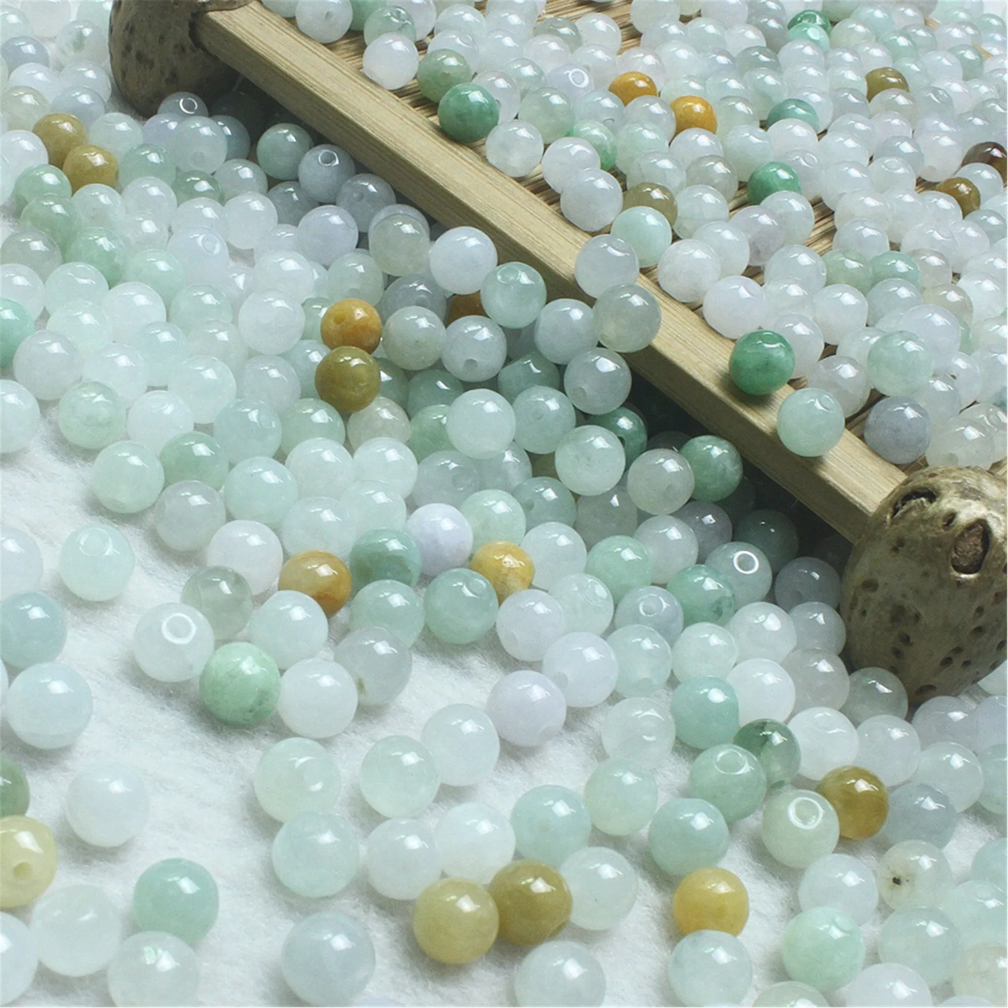 10 шт./партия нефритовые круглые бусины 5 мм из Бирмы | Украшения и аксессуары