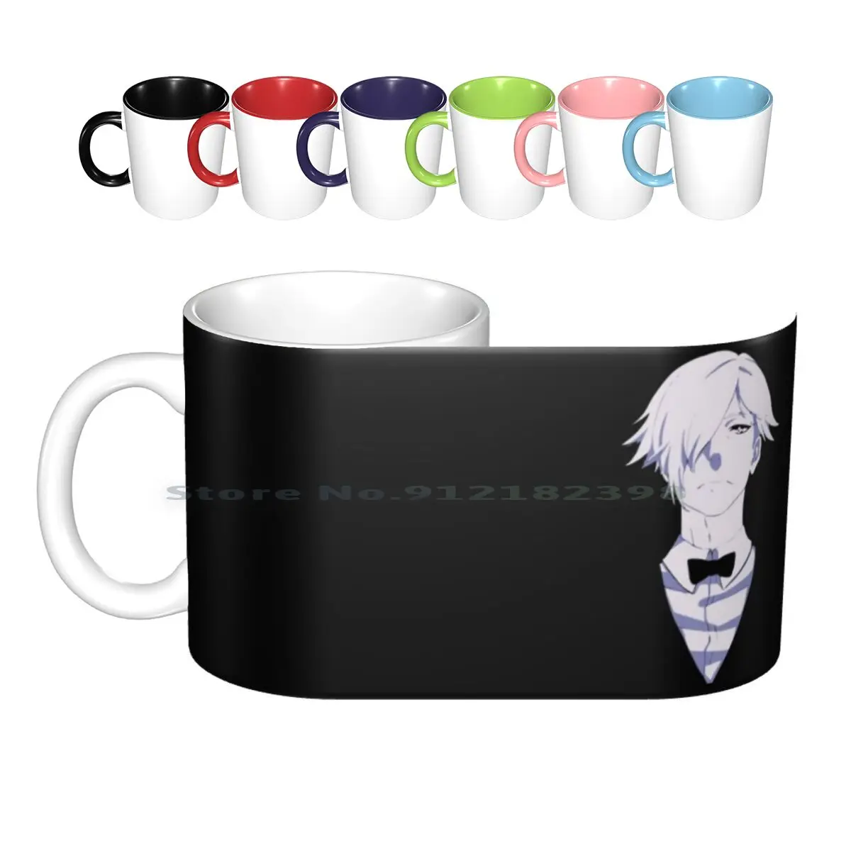 Decim Ceramic Mugs Coffee Cups Milk Tea Mug Decim Death Parade Death Parade Bartender Chiyuki Anime Animation Manga Pop Art