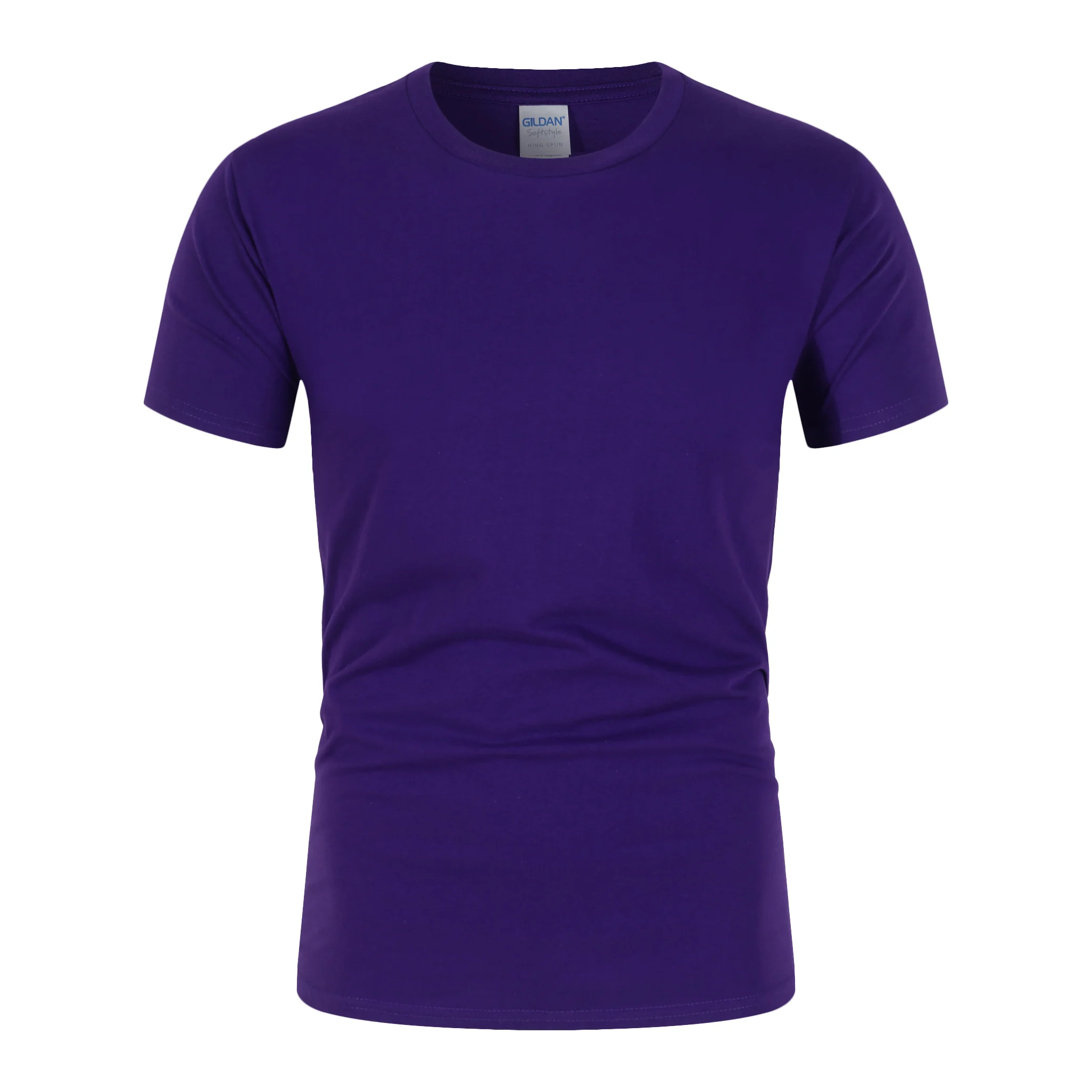 

2021summer men's breathable bottoming round neck short-sleeved T-shirt solid color simple wear-resistant men's casual sportswear