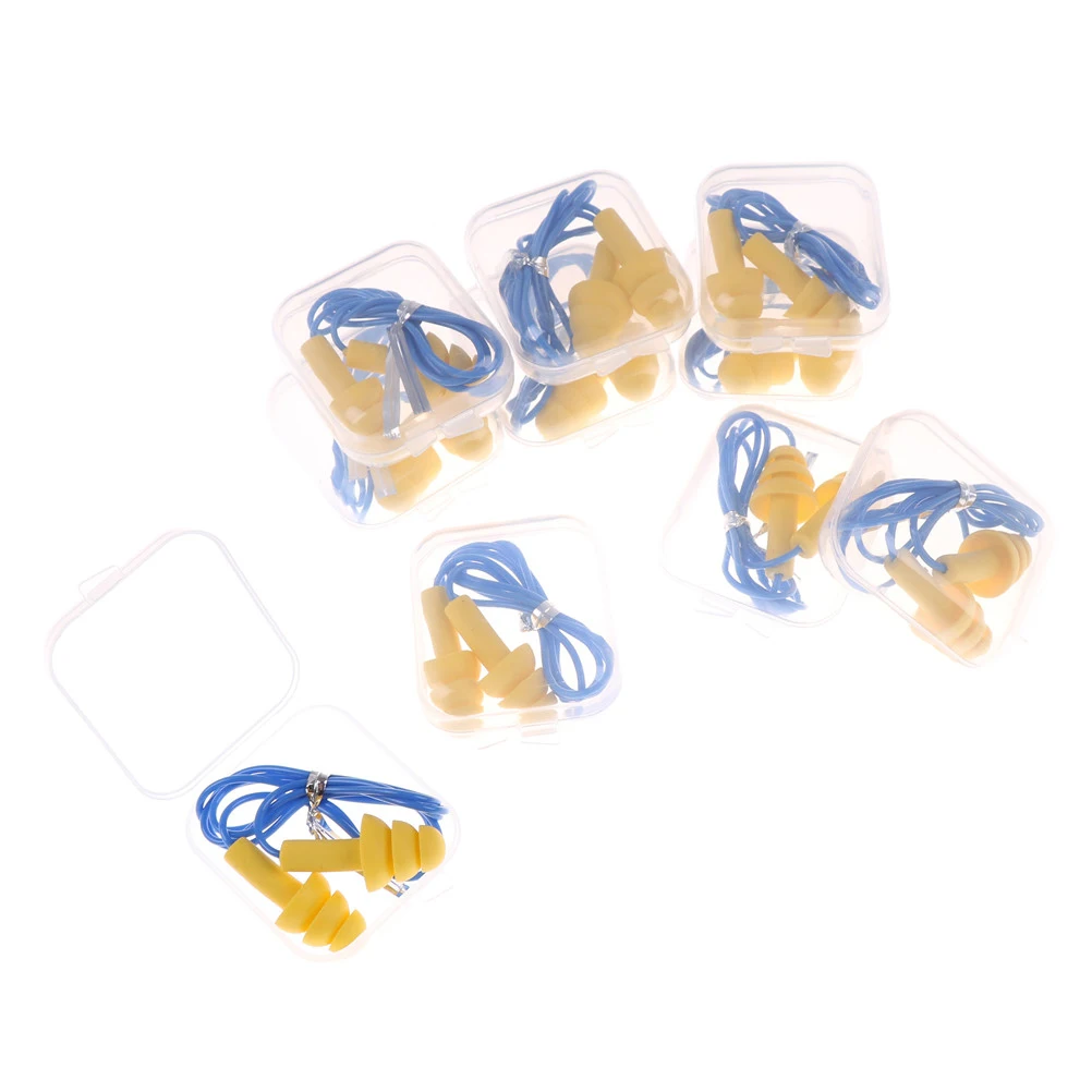 10 пар Многоразовые силиконовые затычки для ушей Защита слуха анти шум