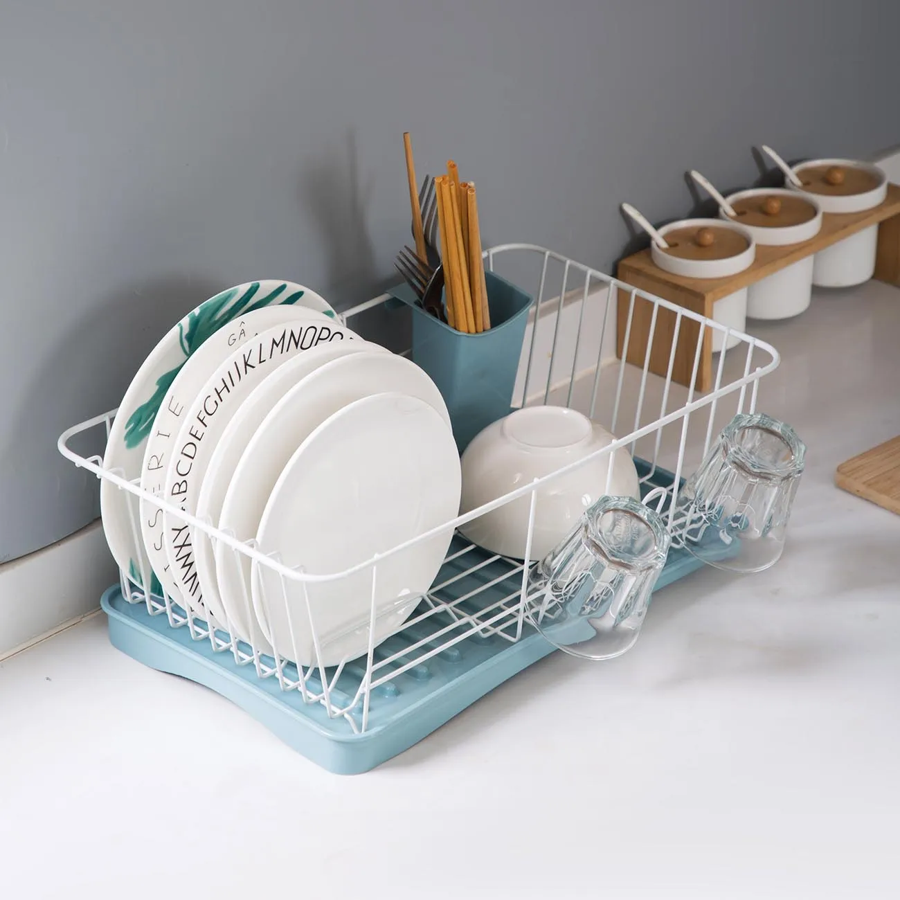 

Iron Kitchen Drain Storage Basket Tableware Storage Rack Bowl Chopsticks Dishes Cup Draining Storage Shelf Kitchen Organizer