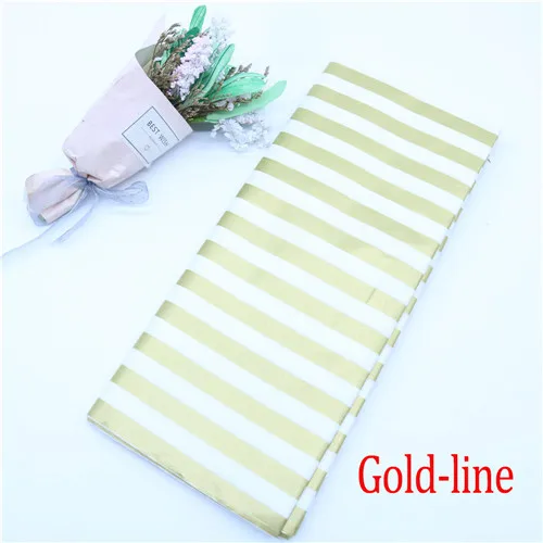 Gold-line 10 листов 50*66 см, китайская бумага DIY ремесло свадебные бумажные цветы праздничные и вечерние украшения для дома подарочная оберточная бумага - Цвет: Gold-line