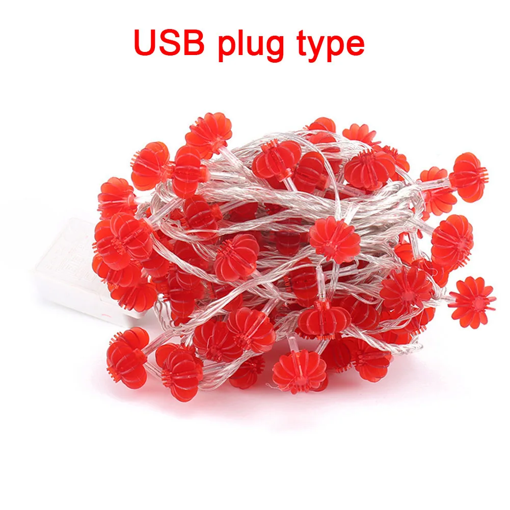 

USB Plug Home Energy-saving String Light Waterproof Traditional Red Lantern Spring Festival New Year Stage Room Wedding Decor