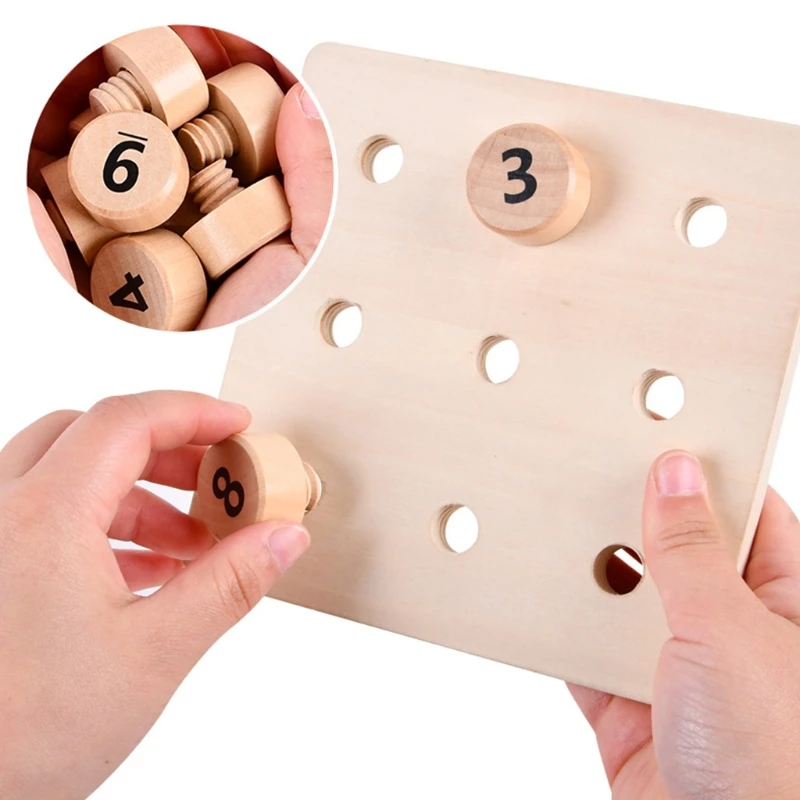 

J60B Number Shape Puzzles Learning Board Toy - Ideal Early Educational Learning for Kindergarten Toddlers & Preschools