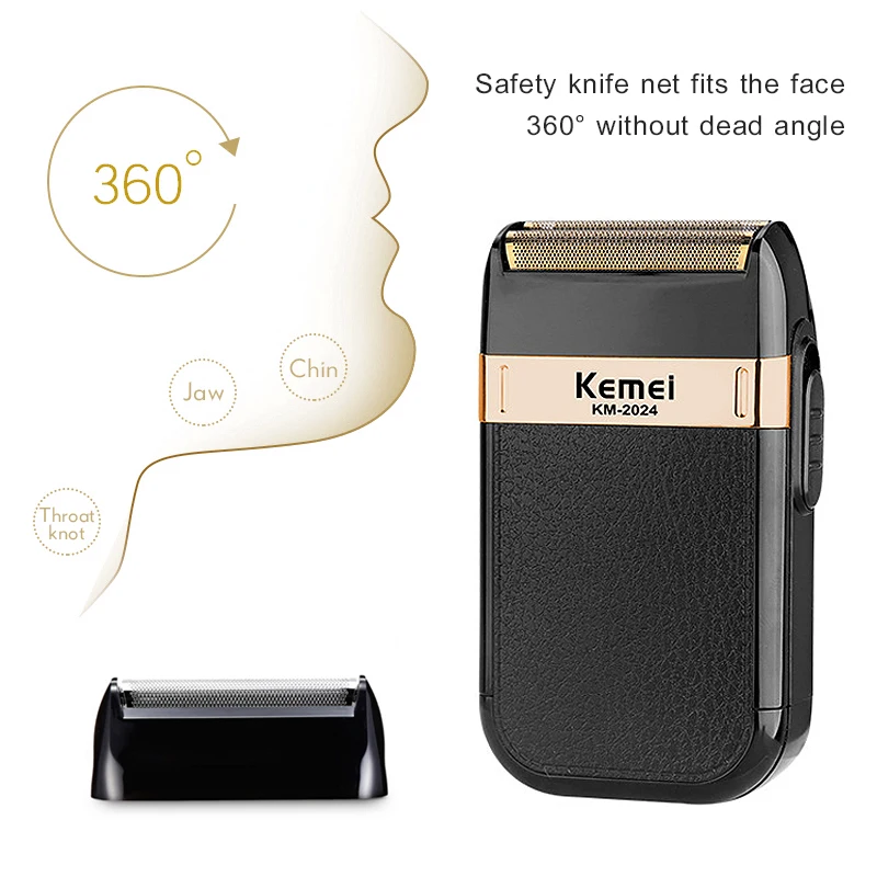 

Kemei 1102 Beard And Stubble Trimmer Men's Electric Razor Double-head Rolling Shaving Machine Cordless Rechargeable Razor Tool