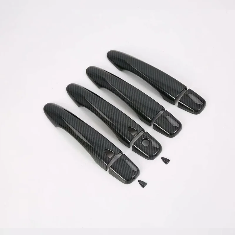 

Аксессуары для NISSAN Terra 2018-2022, глянцевые черные чехлы из углеродного волокна для боковых дверных ручек автомобиля, накладки на чаши, отделка 2019 2020 2021