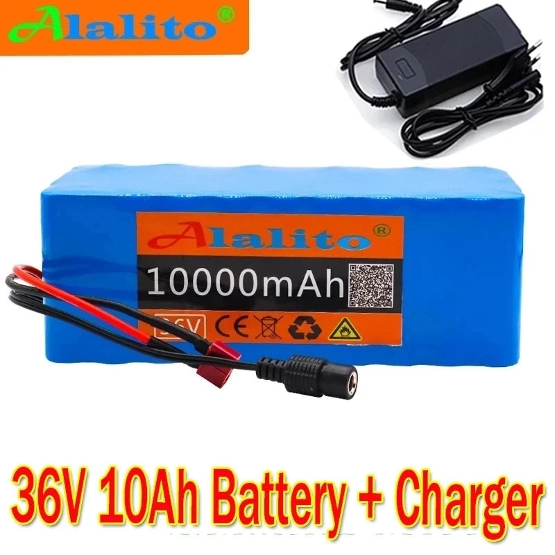 Литиевый аккумулятор Alalito 36 В 10S4P 10 Ач 500 Вт высокой мощности и емкости 42 в 18650 для