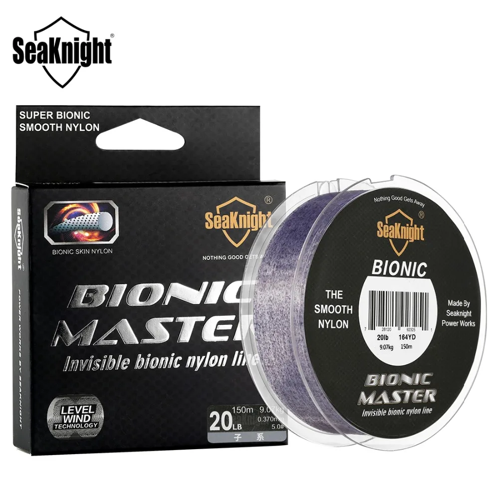 Рыболовная леска SeaKnight BIONIC MASTER 150 м гладкая невидимая камуфляжная 2-25 фунтов