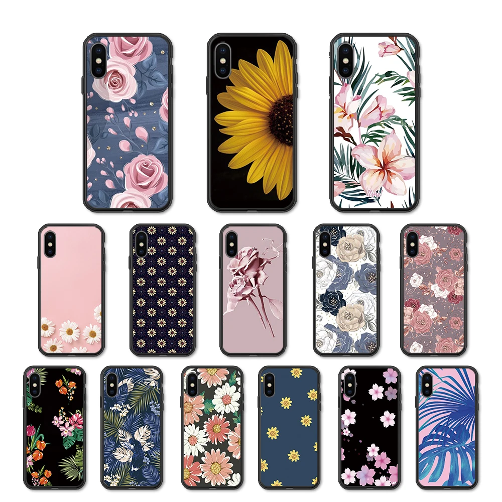 Case for Xiaomi Mi CC9 CC9e 9 9T 8 lite Explorer SE Pro mi6 mi8 6 Anti Fingerprint Cases Soft Thin TPU Cover etui leaf flower | Мобильные
